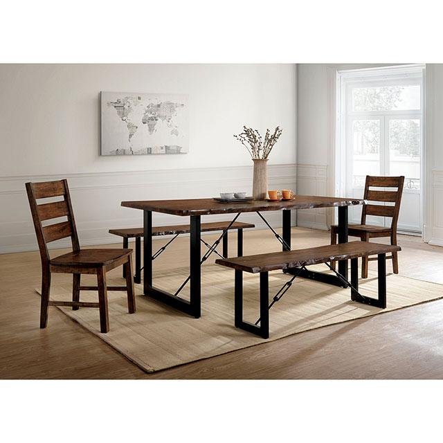 Dulce Walnut/Black Dining Table - Furniture Home Store (Hanford, CA)
