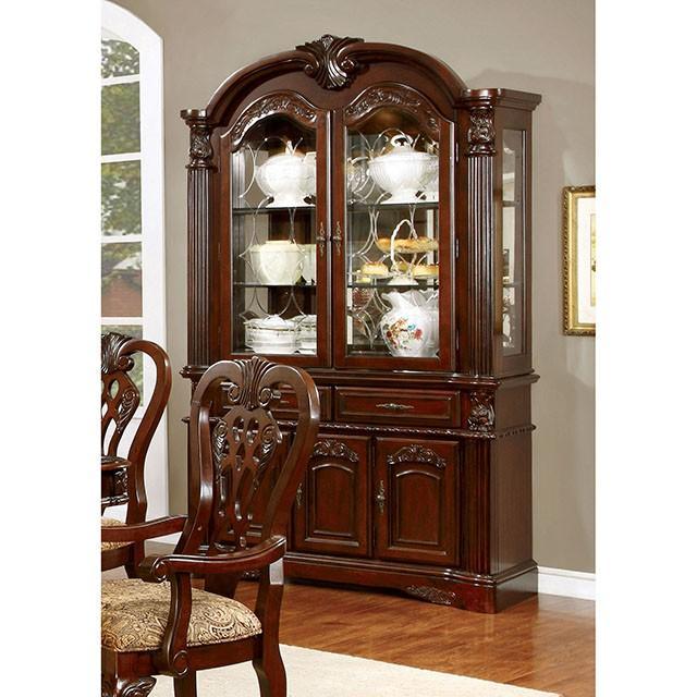 ELANA Brown Cherry Dining Table w/ 18" Butterfly Leaf - Furniture Home Store (Hanford, CA)