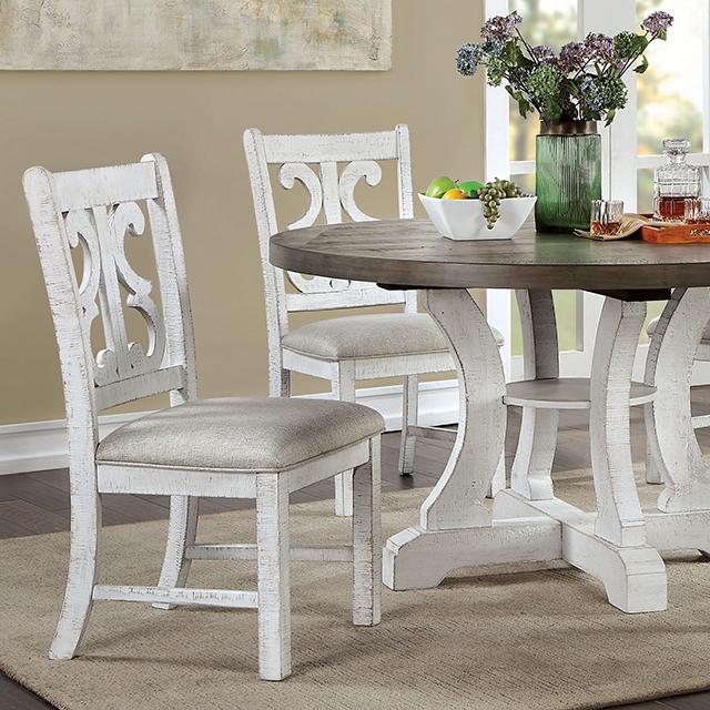 AULETTA Round Dining Table, Gray - Furniture Home Store (Hanford, CA)