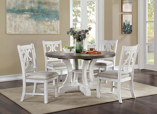 AULETTA Round Dining Table, Gray - Furniture Home Store (Hanford, CA)