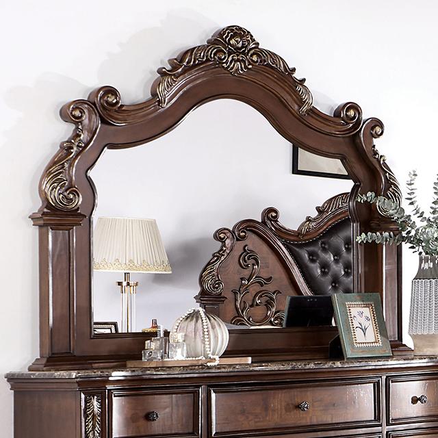 ESPARANZA Mirror, Brown Cherry - Furniture Home Store (Hanford, CA)