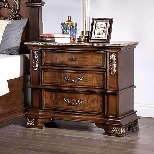 ESPARANZA Night Stand, Brown Cherry - Furniture Home Store (Hanford, CA)