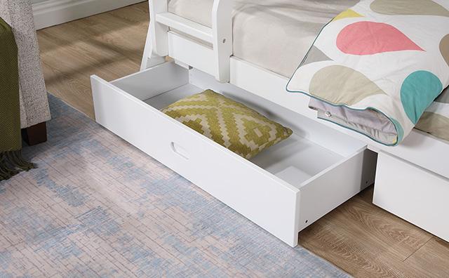 Emilee Twin/Full Bunk Bed White, Grey, Espresso, & Black - Furniture Home Store (Hanford, CA)