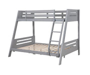Emilee Twin/Full Bunk Bed White, Grey, Espresso, & Black - Furniture Home Store (Hanford, CA)