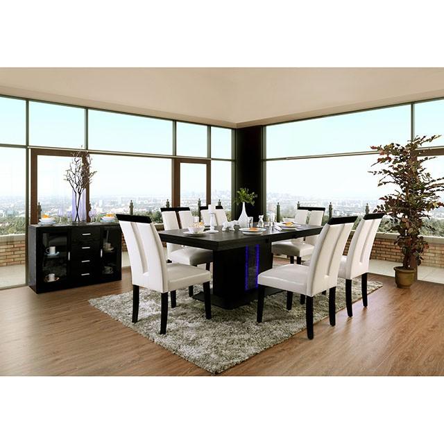 Evangeline Black/Beige Dining Table - Furniture Home Store (Hanford, CA)