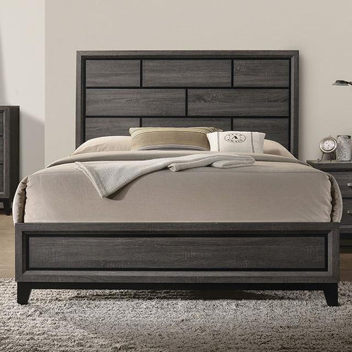 Errico Bed Grey & White - Furniture Home Store (Hanford, CA)