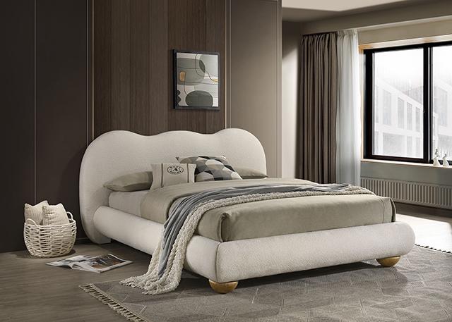 Finamore Bed White - Furniture Home Store (Hanford, CA)