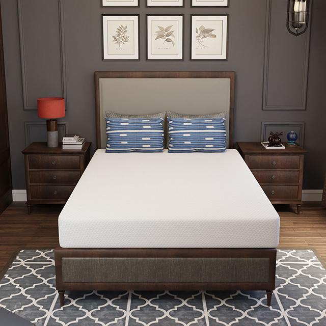 Forsythia 8" Full Green Tea Gel Memory Foam - Furniture Home Store (Hanford, CA)