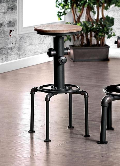 Foskey Antique Black Bar Stool (2/CTN) - Furniture Home Store (Hanford, CA)