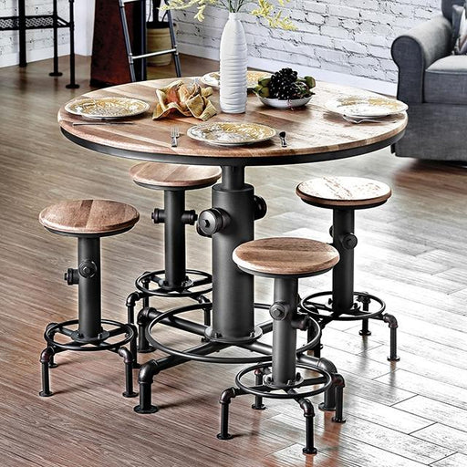 Foskey Antique Black Dining Table - Furniture Home Store (Hanford, CA)