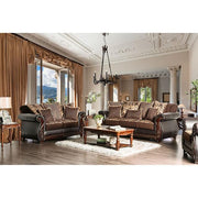Franklin Dark Brown/Tan Sofa, Dark Brown - Furniture Home Store (Hanford, CA)