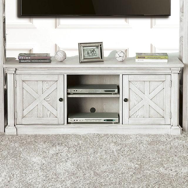 Georgia Antique White 60" TV Stand - Furniture Home Store (Hanford, CA)