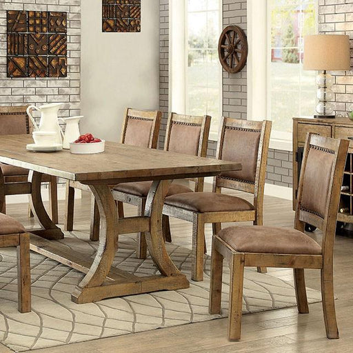 GIANNA Rustic Pine 96" Dining Table - Furniture Home Store (Hanford, CA)