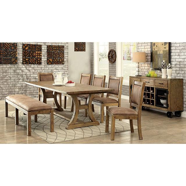GIANNA Rustic Pine/Brown Side Chair (2/CTN) - Furniture Home Store (Hanford, CA)