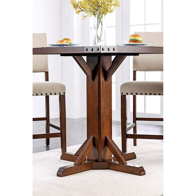 GLENBROOK Brown Cherry Counter Ht. Table - Furniture Home Store (Hanford, CA)