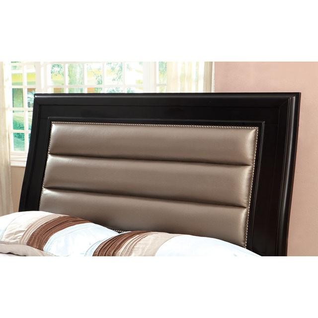 Golva Bed Beige & Black - Furniture Home Store (Hanford, CA)