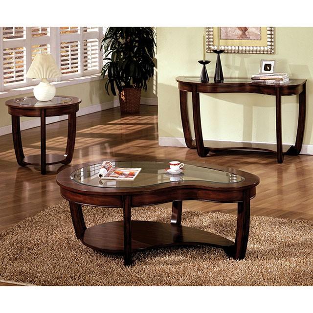 Crystal Falls Dark Cherry End Table - Furniture Home Store (Hanford, CA)