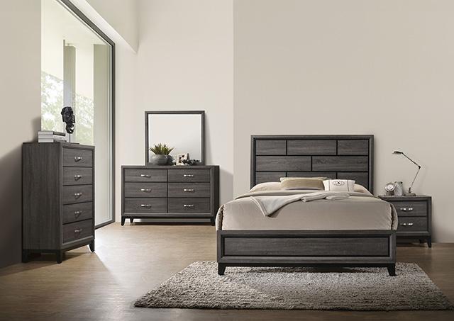 Errico Bed Grey & White - Furniture Home Store (Hanford, CA)