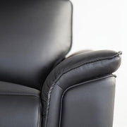 Bienne Sofa Manual Recliner White & Black - Furniture Home Store (Hanford, CA)