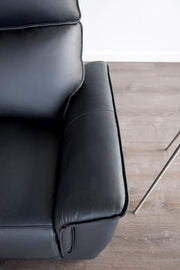 Bienne Recliner Chair White & Black - Furniture Home Store (Hanford, CA)