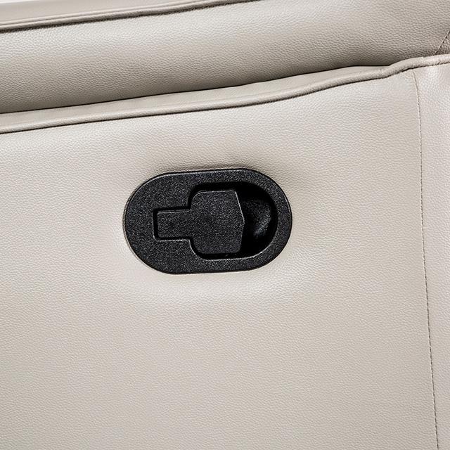 Bienne Sofa Manual Recliner White & Black - Furniture Home Store (Hanford, CA)