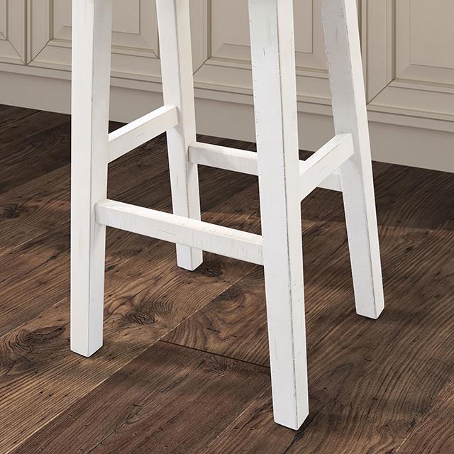 Biasca 24" Stool (2/CTN) White, Brown, & Black - Furniture Home Store (Hanford, CA)