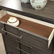 Berenice Espresso Night Stand White, Gray, & Espresso - Furniture Home Store (Hanford, CA)
