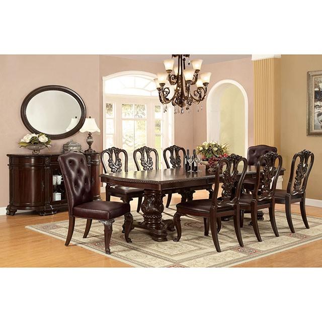 Bellagio Brown Cherry Dining Table w/ 2 Leaves - Furniture Home Store (Hanford, CA)