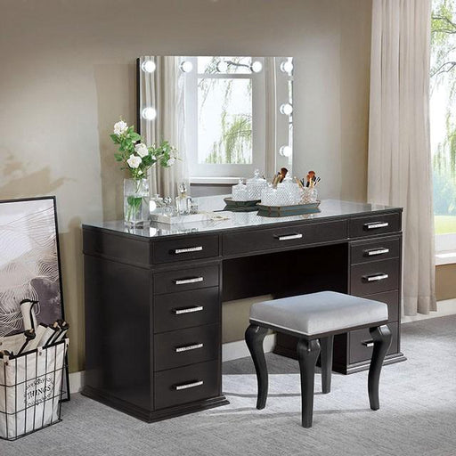 VALENTINA Vanity Set, Gray - Furniture Home Store (Hanford, CA)