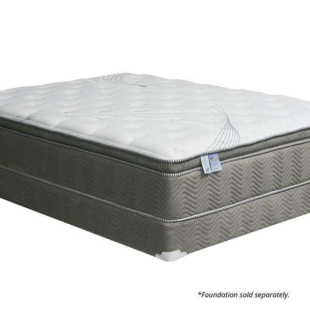 STORMIN White/Gray 13" Euro Pillow Top Mattress, Full - Furniture Home Store (Hanford, CA)