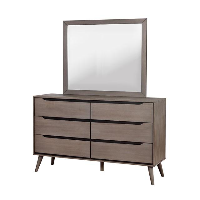 Lennart Gray Rectangular Mirror - Furniture Home Store (Hanford, CA)