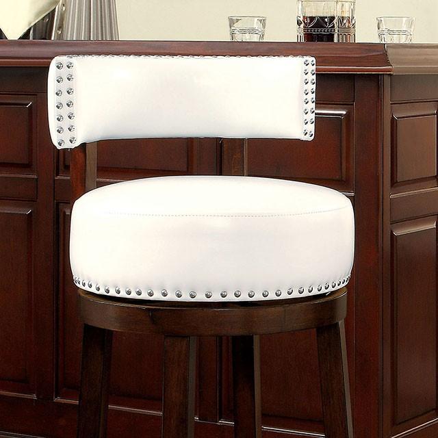 SHIRLEY Dark Oak/White 29" Bar Stool - Furniture Home Store (Hanford, CA)