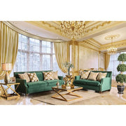VERDANTE Emerald Green/Gold Sofa - Furniture Home Store (Hanford, CA)