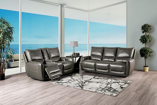 PHINEAS Power Sofa, Gray - Furniture Home Store (Hanford, CA)