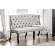 SANIA 3-Seater Loveseat Bench, Ivory - Furniture Home Store (Hanford, CA)