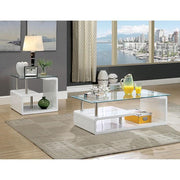 Torkel White/Chrome End Table - Furniture Home Store (Hanford, CA)