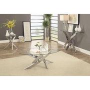 LAILA Chrome Sofa Table - Furniture Home Store (Hanford, CA)