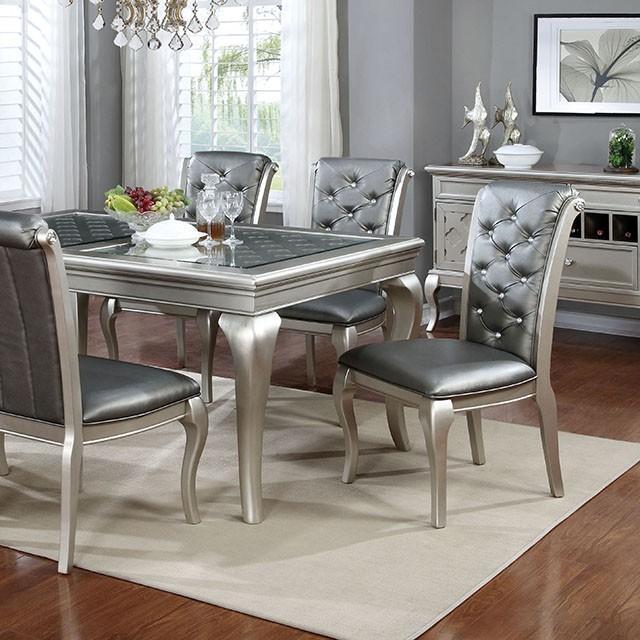 Amina Champagne Dining Table - Furniture Home Store (Hanford, CA)