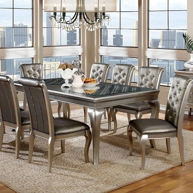 Amina Champagne Dining Table - Furniture Home Store (Hanford, CA)