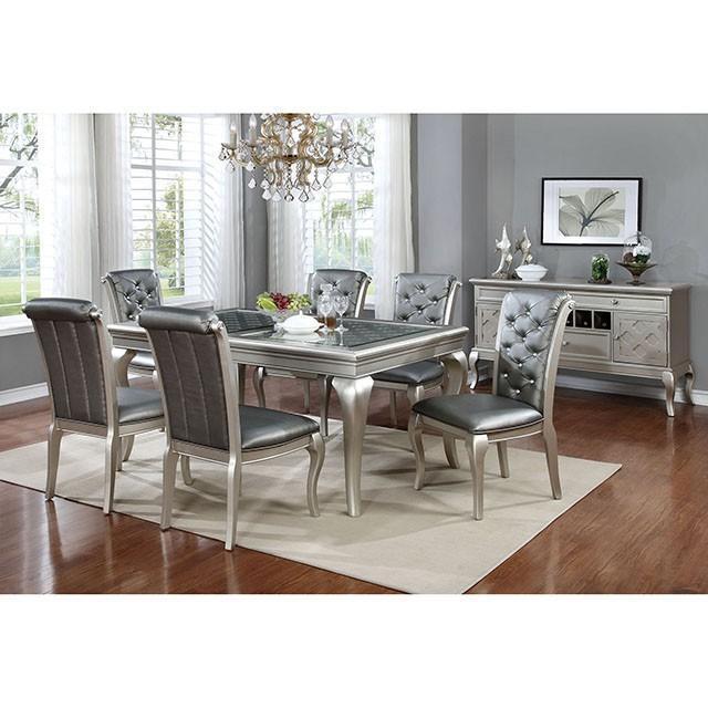 Amina Champagne Dining Table - Furniture Home Store (Hanford, CA)