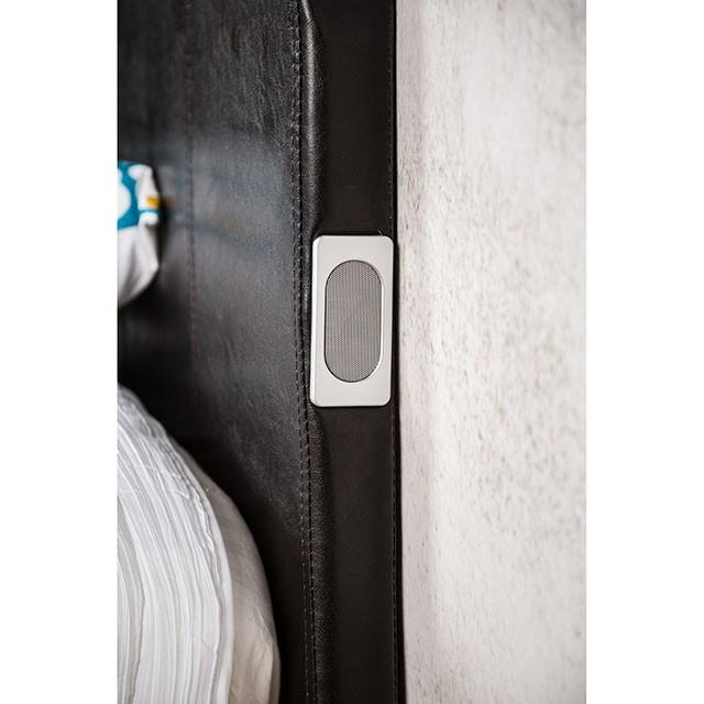 Evans E.King & Cal.King Bed Espressso, White, & Camel - Furniture Home Store (Hanford, CA)