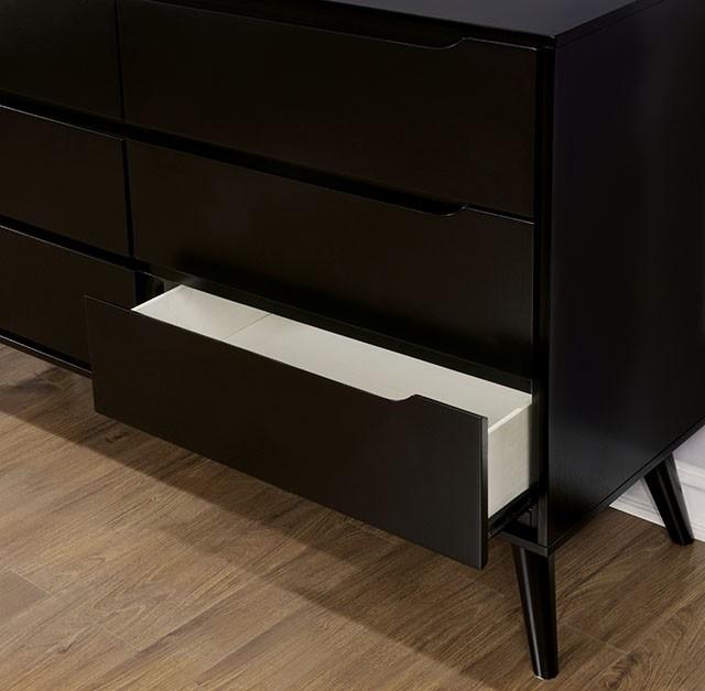 LENNART II Black Dresser - Furniture Home Store (Hanford, CA)