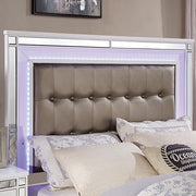 Brachium Bed White & Silver - Furniture Home Store (Hanford, CA)
