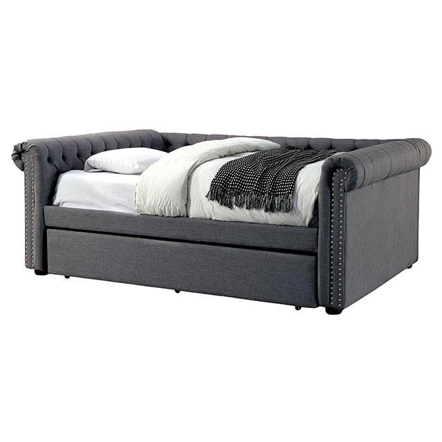 LEANNA Gray Full Daybed w/ Trundle, Gray - Furniture Home Store (Hanford, CA)