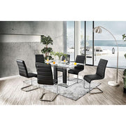 Richfield Black/Chrome Dining Table - Furniture Home Store (Hanford, CA)
