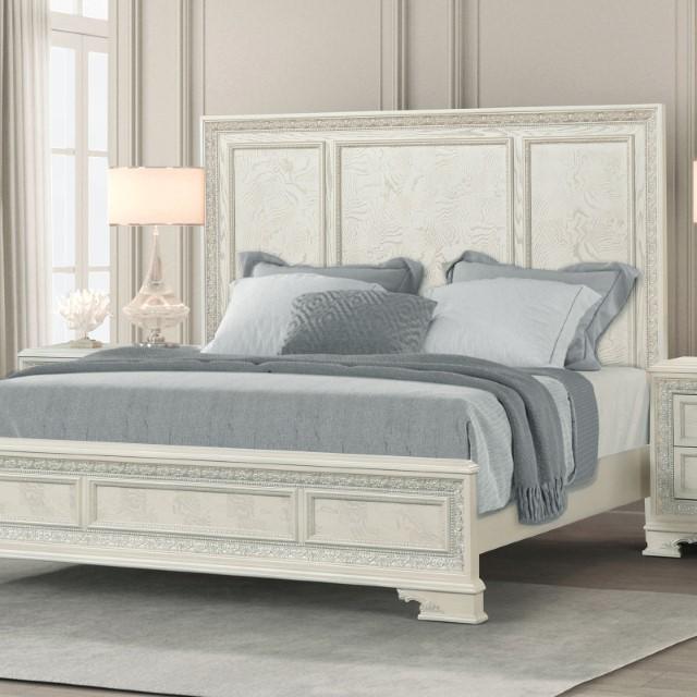Stella Mia 4 Pc 5 Pc Queen Bedroom Set White - Furniture Home Store (Hanford, CA)