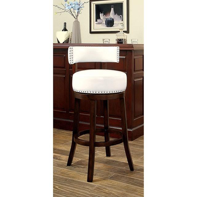 SHIRLEY Dark Oak/White 29" Bar Stool - Furniture Home Store (Hanford, CA)