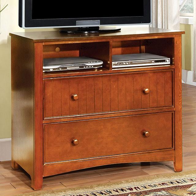 Omnus Oak Media Chest - Furniture Home Store (Hanford, CA)