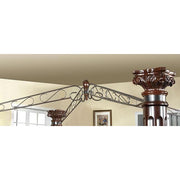 Mandalay Brown Cherry Queen Bed - Furniture Home Store (Hanford, CA)