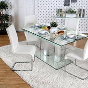 Richfield I Silver/Chrome Dining Table - Furniture Home Store (Hanford, CA)